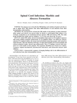 Spinal Cord Infection: Myelitis and Abscess Formation