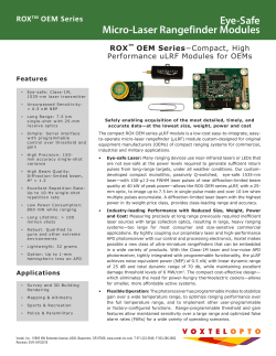 Eye-Safe Micro-Laser Rangefinder Modules