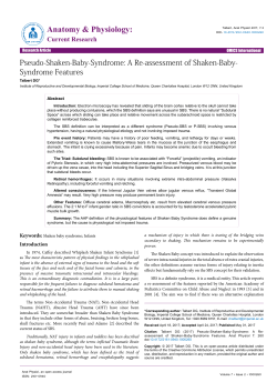 Pseudo-Shaken-Baby-Syndrome: A Re