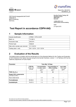 PDF Test Report (VOC) for CP 606 Flexible Firestop Sealant