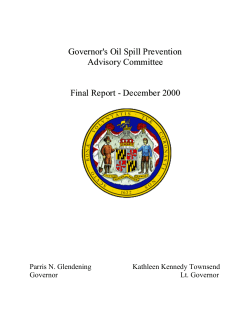 Oil Spill Prevention Advisory Committee Final Report