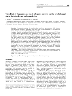 The e ect of frequency and mode of sports activity on the