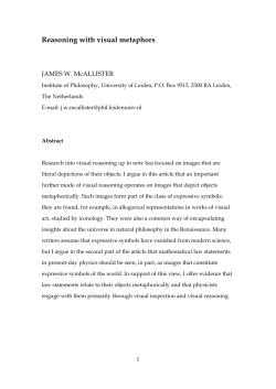 Reasoning with visual metaphors