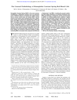 The Unusual Pathobiology of Hemoglobin Constant