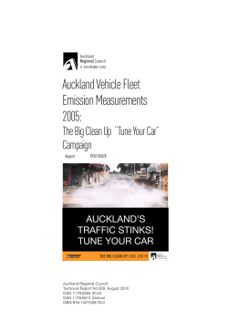 Auckland Vehicle Fleet Emission Measurements 2005: The Big