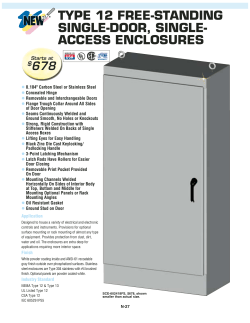 type 12 free-standing single-door, single access enclosures