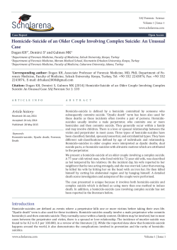 Homicide-Suicide of an Older Couple Involving Complex Suicide