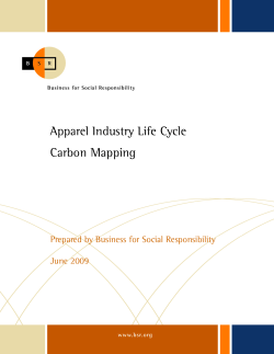Apparel Industry Life Cycle Carbon Mapping