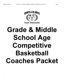 Competitive Weeknight Grade and Middle School Age Basketball