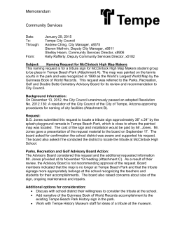 Memorandum Community Services
