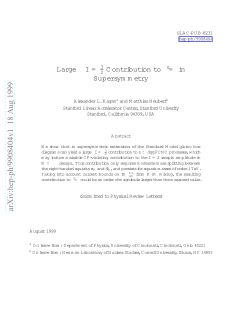 Large Delta (I)= 3/2 Contribution to epsilon`/epsilon in Supersymmetry