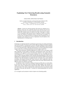 Explaining Text Clustering Results using