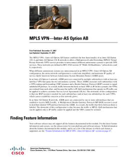 MPLS VPN - Inter-AS Option AB
