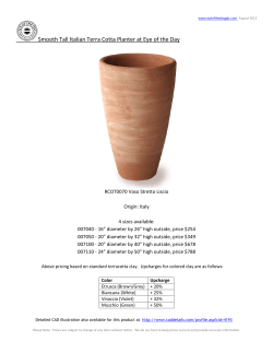 Smooth Tall Italian Terra Cotta Planter at Eye of the Day