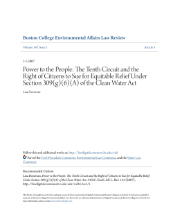 Power to the People: The Tenth Circuit and the Right of Citizens to