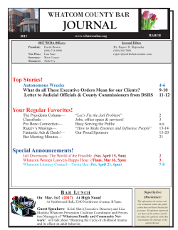 March - Whatcom County Bar Association