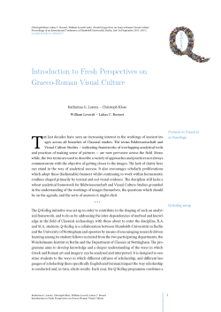 Introduction to Fresh Perspectives on Graeco