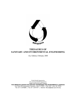 thesaurus of sanitary and environmental engineering