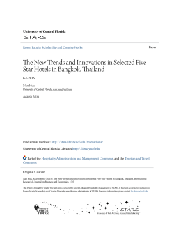 The New Trends and Innovations in Selected Five-Star