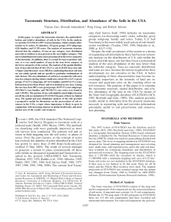 Taxonomic Structure, Distribution, and Abundance