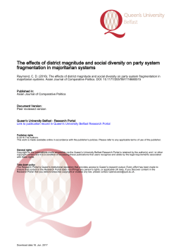 The effects of district magnitude and social diversity on party system
