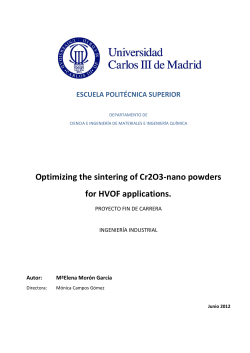 Optimizing the sintering of Cr2O3-nano powders for HVOF