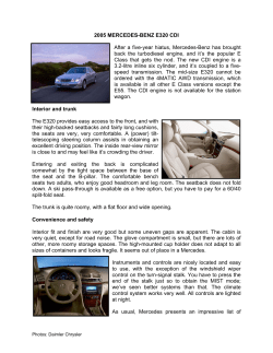 2005 MERCEDES-BENZ E320 CDI After a five