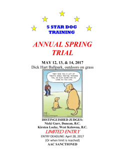 annual spring trial - Five Star Dog Training