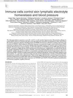 Immune cells control skin lymphatic electrolyte homeostasis and
