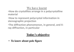Pole figure