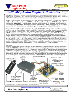 MP3 Playback Controller Board