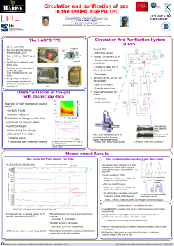 Circulation and purification of gas in the sealed HARPO TPC