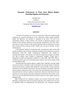 Economic Performance in Three Labor Market Models