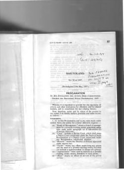 prisons proclamation 1957 - Lesotho Legal Information Institute