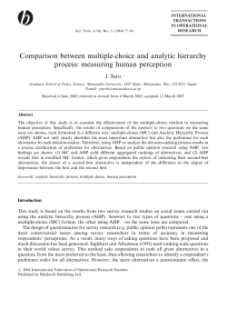Comparison between multiple-choice and analytic hierarchy