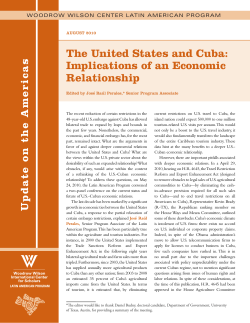 The United States and Cuba: Implications of an Economic