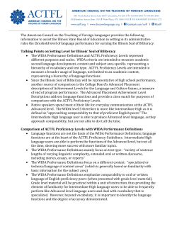 The American Council on the Teaching of Foreign Languages