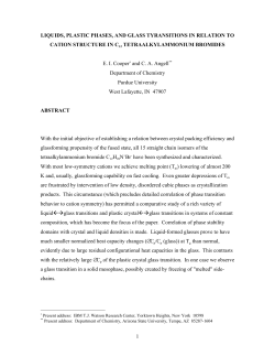 Liquids, Plastic Phases, and Glass Tyransitions in