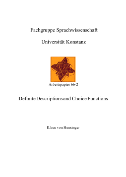 Definite Descriptions and Choice Functions
