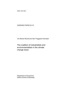 The coalition of industrialists and environmentalists in the climate