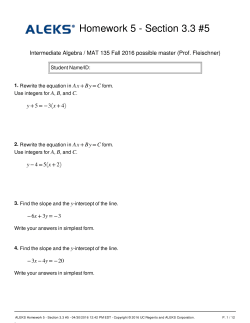 ALEKS Homework 5 - Section 3.3 #5