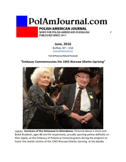 Commemoration of The Warsaw Ghetto