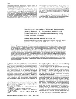Interaction and association of bases and nucleosides in aqueous