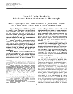 Disrupted Brain Circuitry for PainRelated Reward/Punishment in