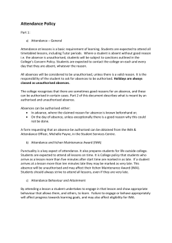 Attendance Policy - Itchen Sixth Form College