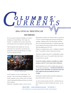 March 2016 - Columbus Electric Cooperative
