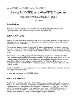 Using AVR-GDB and AVaRICE Together - WinAVR