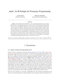 proto: An R Package for Prototype Programming