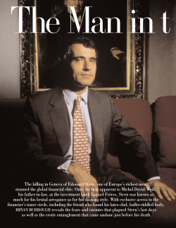The killing in Geneva of Edouard Stern, one of Europe`s richest men