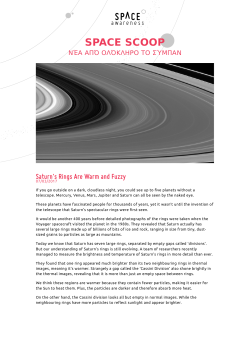 Saturn`s Rings Are Warm and Fuzzy